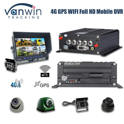 4CH 1080P HDD DVR المحمول 4G GPS مراقبة في الوقت الحقيقي وتتبع جهاز تخزين البيانات