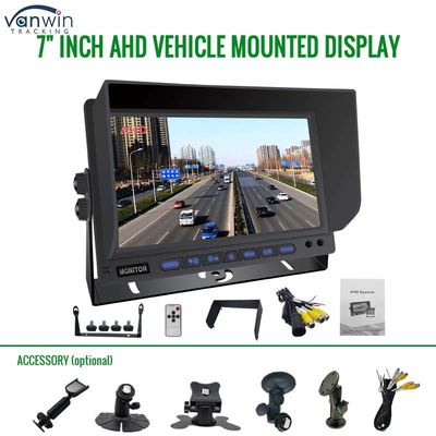 AHD Monitor 4 Channel 7 Inch Full HD1080P MDVR شاشة عرض منفصلة لسيارة مراقبة للسيارة