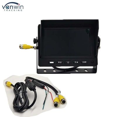 5 بوصة شاشة LCD TFT شاشة مراقبة السيارة رابط معدن + 4PIN CCD لون خلفية نظرة الكاميرا 12-24v للقافلة فان Rv