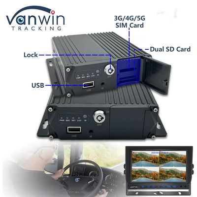 4G GPS MDVR 4 CH SD Card Video Recorder بطاقة مزدوجة وضعية الاستعداد المزدوجة لمراقبة سلامة المركبات