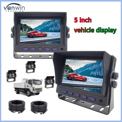5 بوصة شاشة LCD TFT شاشة مراقبة السيارة رابط معدن + 4PIN CCD لون خلفية نظرة الكاميرا 12-24v للقافلة فان Rv