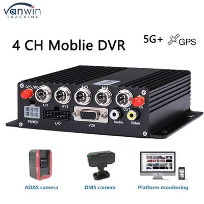 4 قنوات DVR للسيارات مع 5G GPS AHD Camera SD Card Video Recorder للشاحنة الحافلة