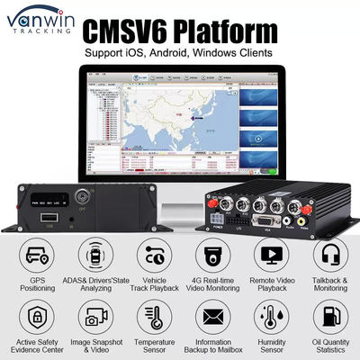 5G GPS Vehicle Tracker 4 Channel SD Card MDVR لسيارة الأجرة الحافلة دعم الشاحنة خدمة OEM
