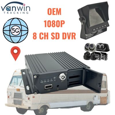 8 قنوات بطاقة SD MDVR 5G GPS متتبع المركبات 1080P مسجل فيديو للشاحنة حافلة دعم الشاحنة خدمة OEM