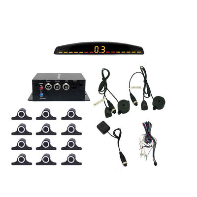 مساعدة عكسية للسيارةAuto Parktronic جهاز استشعار ركن LED مع 16 جهاز استشعار عكسية احتياطية جهاز رصد ركن السيارة جهاز كشف الضوء الخلفي