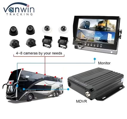 1080P بطاقة SD مزدوجة 4 قناة Dvr المحمول مع 4G GPS Wifi كاميرا كاميرات المراقبة الخاصة بالسيارة