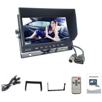 شاشة تلفزيون سيارة ذات دقة عالية 7 بوصات 1024 × 600 مع وصلة HDMI لـ MDVR