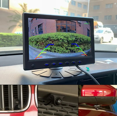 ميني AHD 1080P مقاوم للماء أمام الجانب الخلفي رؤية الكاميرا رؤية ليلية 170 درجة العدسة السمكية سيارة عكسية احتياطي كاميرا