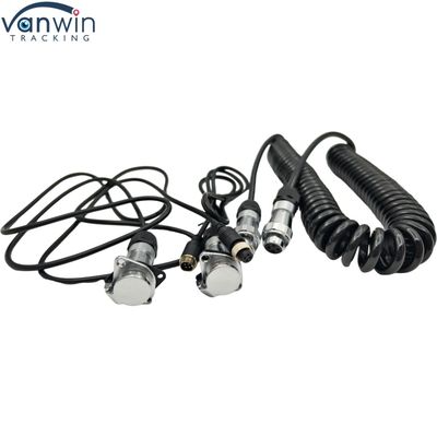 كابل مقطورة مضاد للماء 4Pin 12V كاميرا سلكية إلكترونية للشاحنة المزدوجة الحافلة الجرار الكاميرا الخلفية