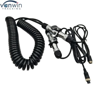 كابل مقطورة مضاد للماء 4Pin 12V كاميرا سلكية إلكترونية للشاحنة المزدوجة الحافلة الجرار الكاميرا الخلفية