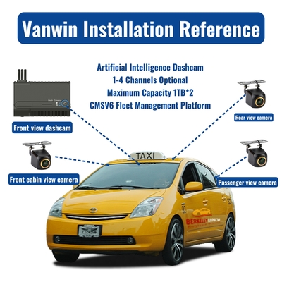 جهاز تسجيل كاميرات الدش الذكي مع تعقب GPS DVR المحمول FHD 3G Wifi CMSV6 سيارة أجرة كاميرا سيارة أسود صندوق تسجيل لإدارة الأسطول