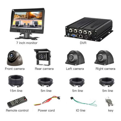نظام كاميرا مراقبة متنقل بدقة 1080P و 4 قنوات مع شريحة SIM 4G و WiFi و GPS