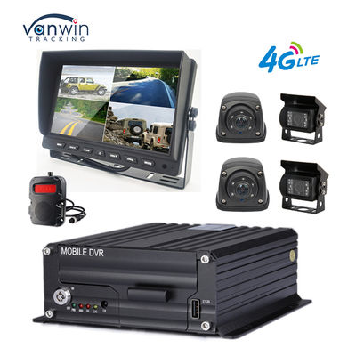 1080P 4CH MDVR كاميرا مقاومة للماء 7 بوصة شاشة مسجل 4G GPS عكس كاميرا احتياطية مركبة حافلة شاحنة سيارة مساعدة عكسية