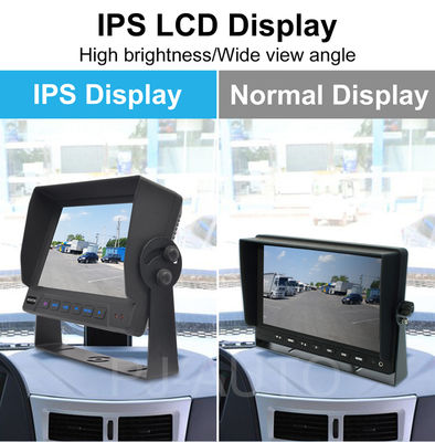 1080P 4CH MDVR كاميرا مقاومة للماء 7 بوصة شاشة مسجل 4G GPS عكس كاميرا احتياطية مركبة حافلة شاحنة سيارة مساعدة عكسية