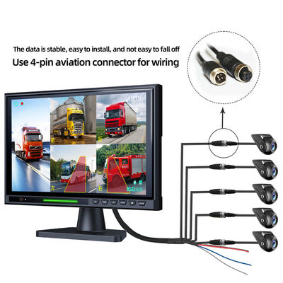 10.1" شاشة لمسة IPS BSD 5CH شاشة عرض خلفية للسيارة DVR AHD 1080P جهاز تصوير احتياطي للوقوف في الاتجاه المعاكس