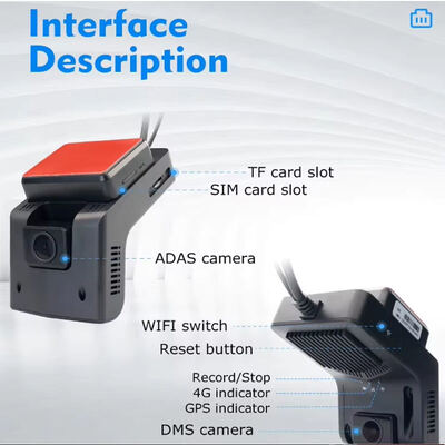 1080P Dash cam ADAS DMS 4G GPS WIFI AI العدسة المزدوجة السيارة Black Box Loop تسجيل للرؤية الليلية لسيارة الأجرة الحافلة