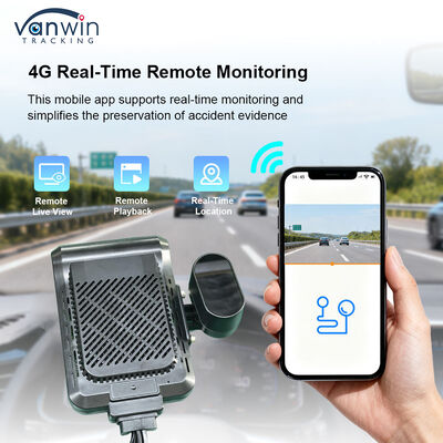 نظام كاميرا لوحة القيادة بمسجل فيديو رقمي ذكي بتقنية الذكاء الاصطناعي 4G مع 4 قنوات، تتبع GPS، رؤية ليلية، مراقبة سحابية عن بعد