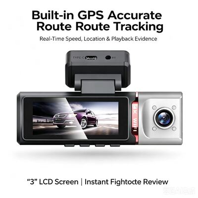3 قنوات AI 4G Dash Camera 4K Front، ADAS و DMS، تعقب GPS، مراقبة مواقف السيارات على مدار الساعة