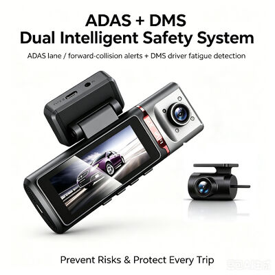 3 قناة HD DVR Dash Cam 4G 4K مقدمة 1080P كابينة خلفية تعقب GPS ADAS DMS 24/7 مراقبة وقوف السيارات لسلامة الأسطول