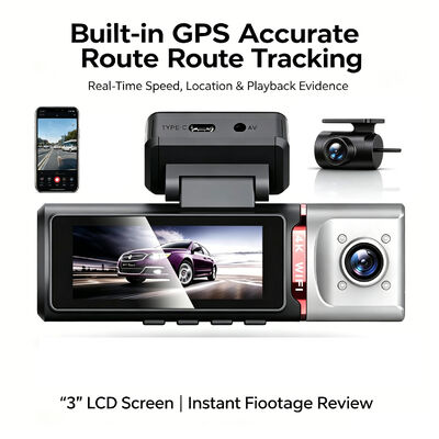 3 قناة HD DVR Dash Cam 4G 4K مقدمة 1080P كابينة خلفية تعقب GPS ADAS DMS 24/7 مراقبة وقوف السيارات لسلامة الأسطول