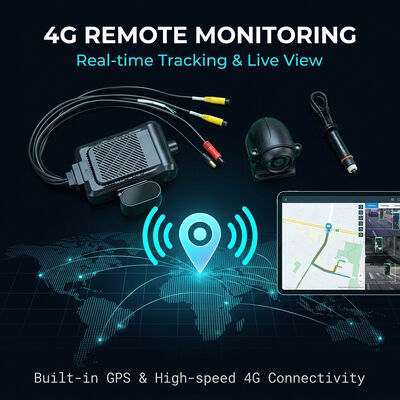 جهاز تسجيل 4G ذكي مع الفيديو الالكتروني الذكاء الاصطناعي GPS WiFi & SOS زر الذعر لسلامة الأسطول