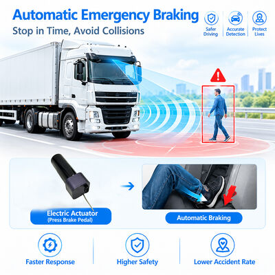 نظام AEBS للكبح الآلي في حالات الطوارئ مع رادار موجة مليمتر 77GHz ADAS + DMS وتتبع GPS 4G لسلامة المركبات