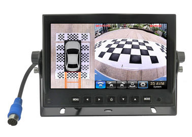 IPS HD سيارة Tft شاشات الكريستال السائل 7 بوصات 360 درجة حول الطيور عرض نظام الكاميرات 12 ~ 24V