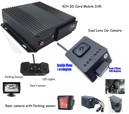 مسجل فيديو 4 قنوات 1080P SD DVR GPS 4G WIFI مع منفذ USB VGA