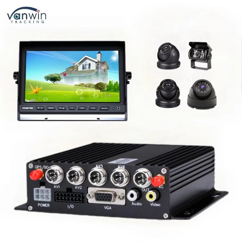 DC 12V 36V H.265 4CH HD 1080P Car Mobile DVR Dash Cam Recorder مع نقل لاسلكي