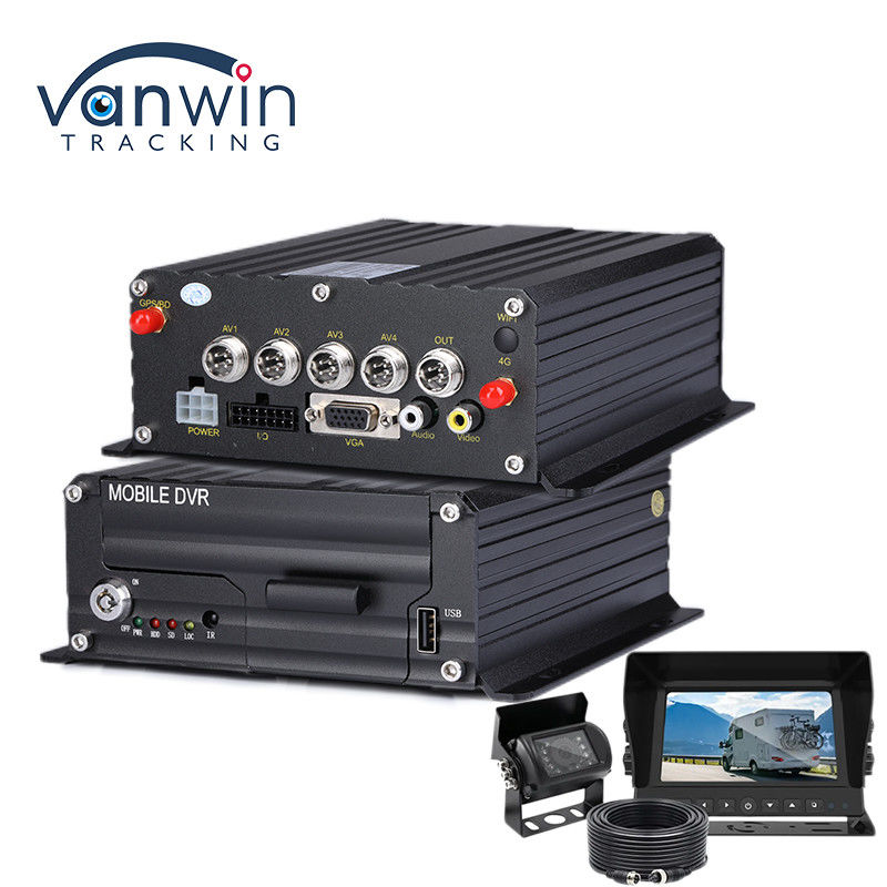 4CH Dash Cam Recorder AI يدعم GPS DVR 1080P محمول Dvr Recorder للسيارة