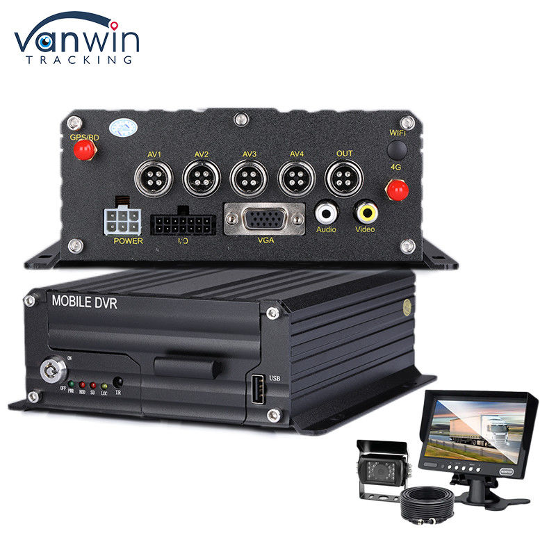 السيارة 1080P H.265 4CH SD Car DVR الهاتفية Dash Cam Recorder