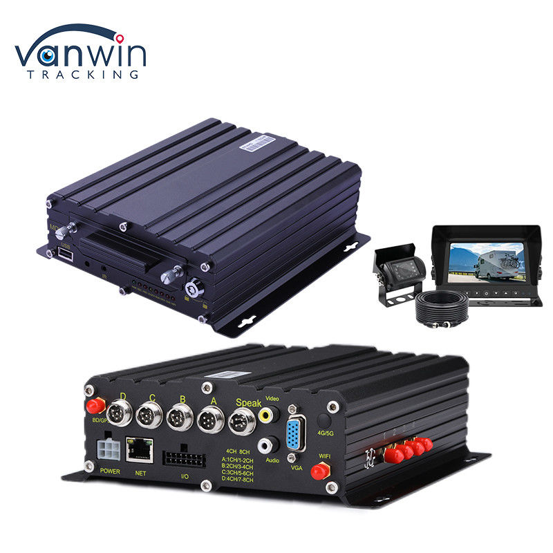 H.265 4CH HD Vehicle Mobile DVR 1080P AI Car Recorder مع إدخال الإنذار وإدخال سرعة النبض