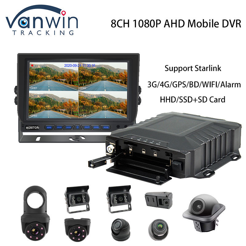 4G Starlink 1080P AHD 8 قناة السيارات CCTV MDVR GPS 4G نظام الكاميرا WIFI DVR المحمول