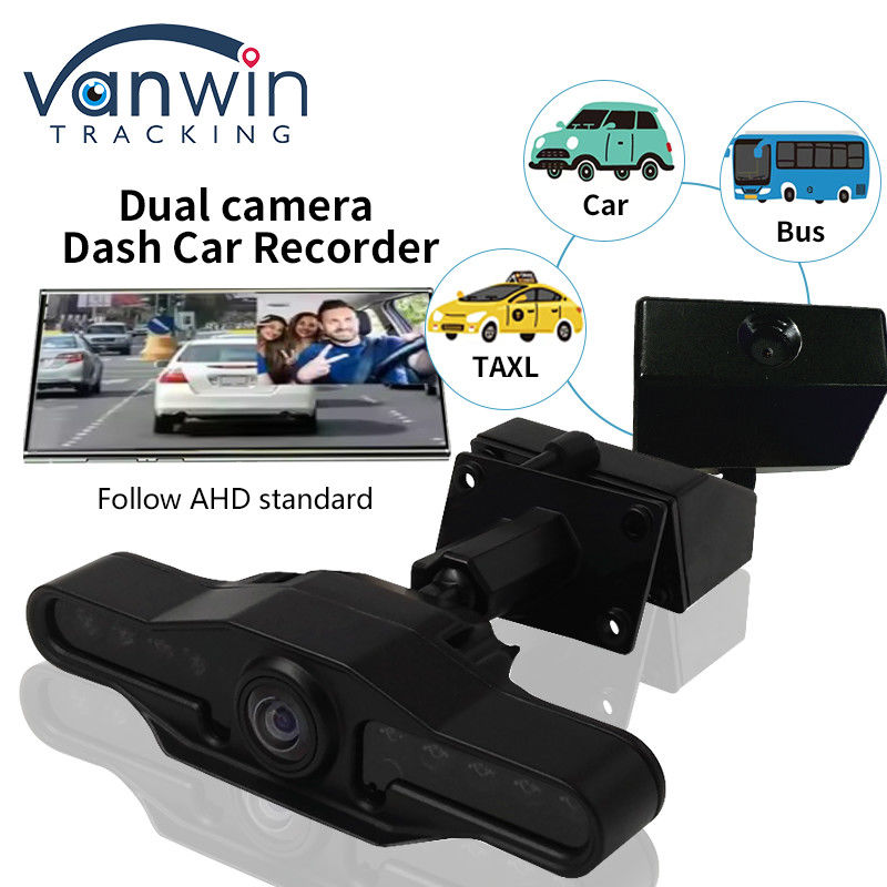 2 كاميرات عدسة 2.9 بوصة AHD Dash Cam Recorder مع Super Wide Angle Dual Lens Video Recorder