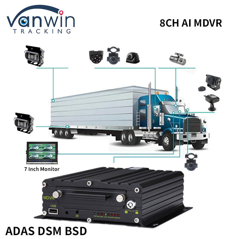 8CH CCTV Recorder سيارة MDVR نظام الإنذار المبكر للسلامة الذكية DVR الجوال ADAS DMS BSD