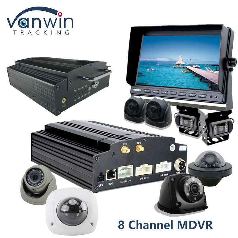 نظام كاميرا 4G Wifi GPS MDVR 8CH جهاز تسجيل الفيديو الرقمي المحمول لسيارة الحافلات والشاحنات