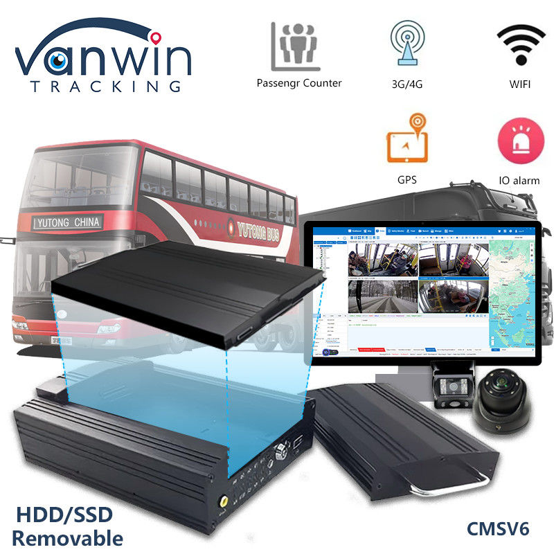 OEM 8CH HD 1080P HDD DVR المحمول مع 4G GPS WIFI MDVR لنظام إدارة الأسطول