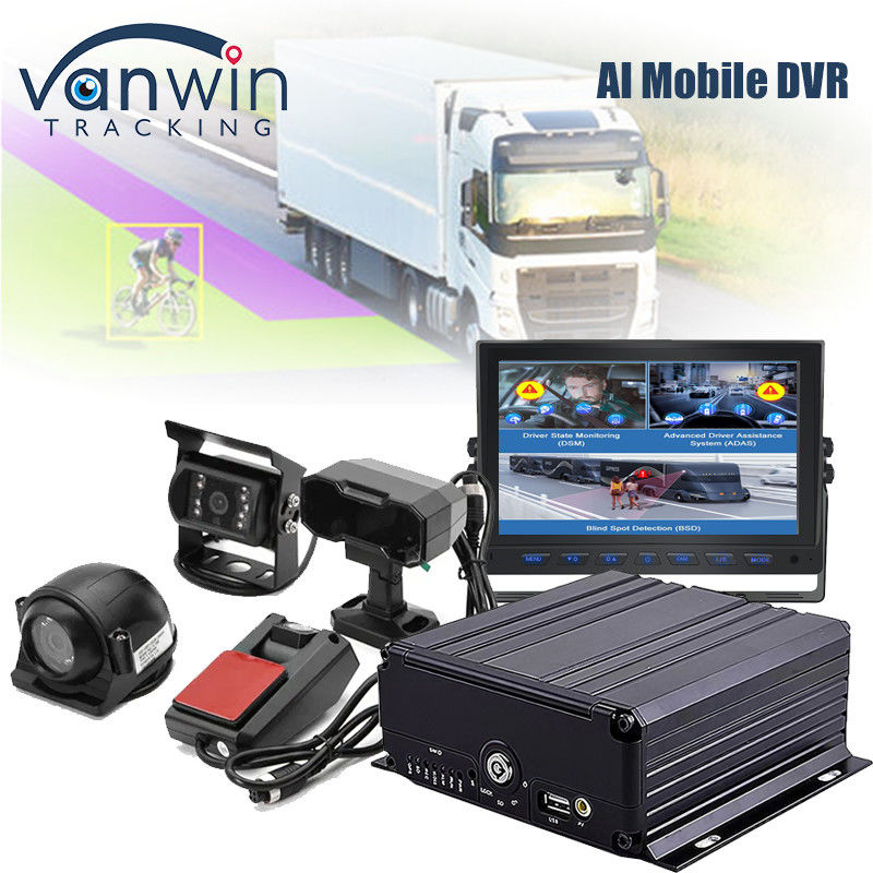 4CH 1080P وظيفة الذكاء الاصطناعي DVR المحمول ADAS DMS Kit DVR 4G GPS SD HDD MDVR أنظمة المركبة