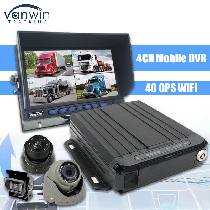 OEM ODM في الوقت الحقيقي 4CH GPS DVR المحمول مع 4G 1080P WiFi بطاقة SD مزدوجة MDVR للحافلة
