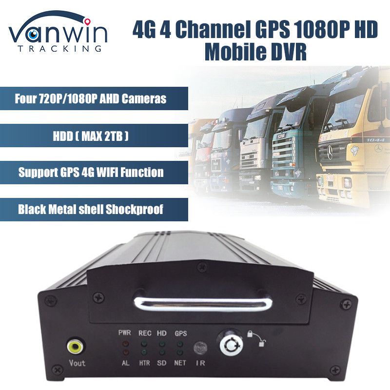 4CH 4G HDD DVR المحمول GPS WiFi فيديو مباشر سيارة CCTV DVR شاحنة نظام Cmsv6