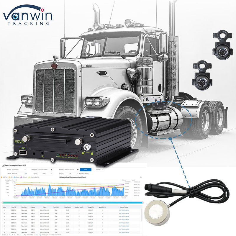 8CH DVR المحمول لسيارات نظام مراقبة الوقود وإدارة الأسطول GPS لسائقي الشاحنات