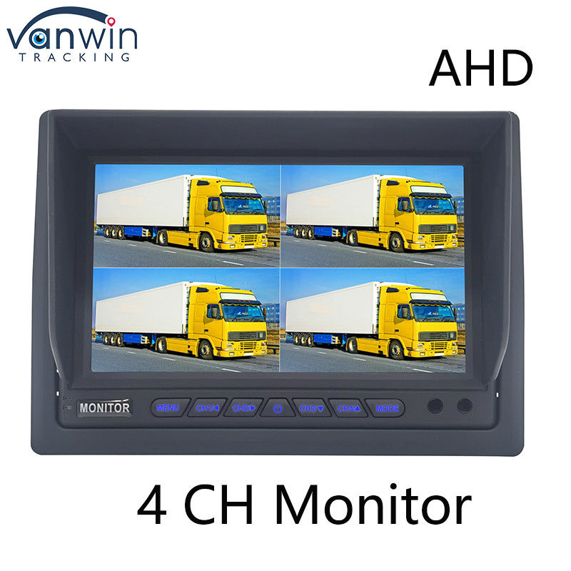 AHD Monitor 4 Channel 7 Inch Full HD1080P MDVR شاشة عرض منفصلة لسيارة مراقبة للسيارة