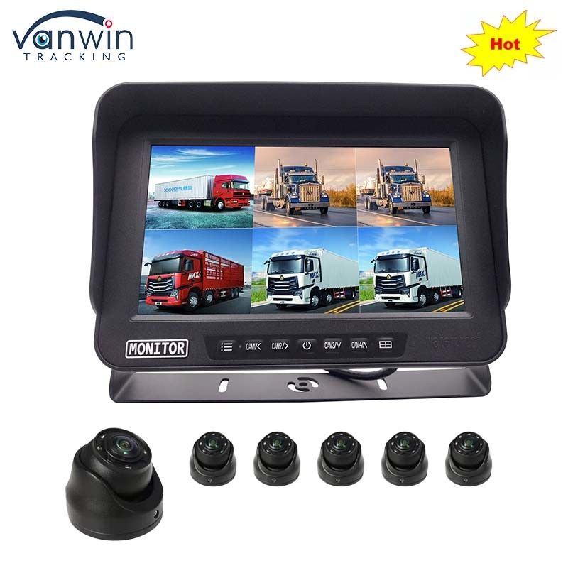 AHD 1080P MDVR شاشة 10.1 بوصة 6 قناة مضادة للماء شاشة شاشة منفصلة بطاقة SD للسيارة