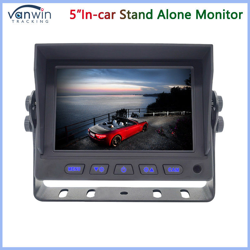 ميني 5 بوصة سيارة شاشة TFT 2 طرق AHD 1080P 720P CVBS مدخلات فيديو مختلطة مع عقدة U الشكل