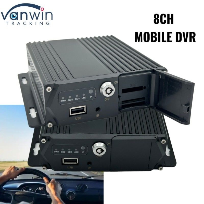 1080P MDVR 8 CH بطاقة SD سجل رقمي محمول نظام مراقبة مركبة احترافية لأسطول الحافلات والشاحنات