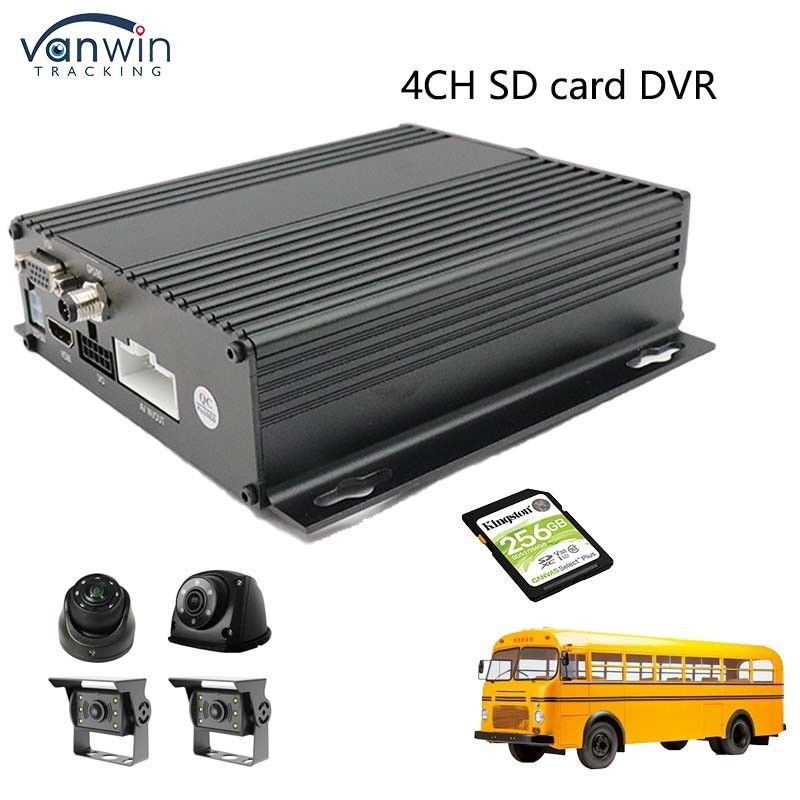4 قنوات AHD 1080P بطاقة SD 256G DVR المحمول مع USB VGA Portfor Truck Security DVR Recorder
