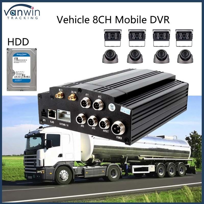 8CH سيارة 1080P H. 265 HDD DVR المحمول شاحنة MDVR مركبة مراقبة عن بعد MDVR