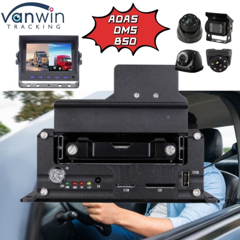 دعم 4CH HDD DVR المهنية ADAS DMS وظيفة BSD 4G تعقب مركبات GPS