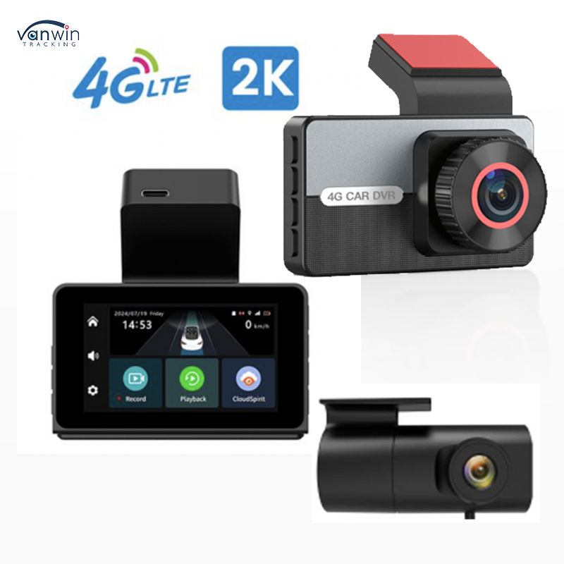 كاميرا داش 2K 4G بعدسة مزدوجة، كاميرا داش للرؤية الليلية، صندوق أسود للسيارة DVR للقيادة