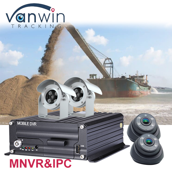 6CH IPC NVR 4G GPS شبكة 6 قنوات MNVR للتعدين الذهب النهر رمل مضخة قارب جير سكشن جريجر
